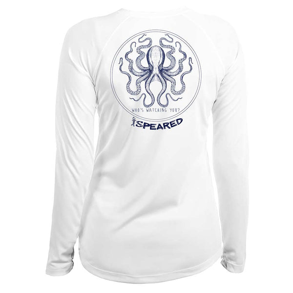 Speared Kraken UV Women's Shirt - White - Back
