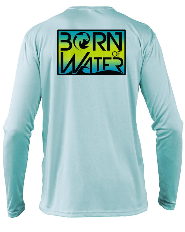 Circling Hammerhead Bahamas UV UPF 50+ Performance Shirt: Lt. Blue - Back