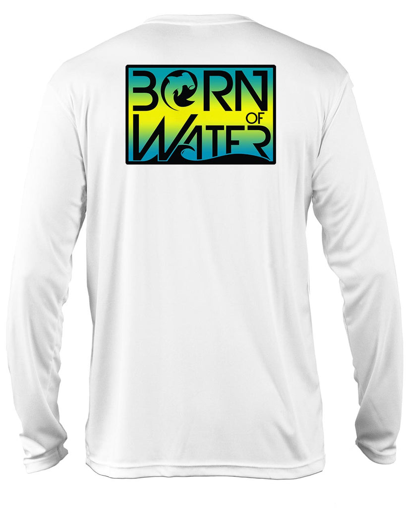 Circling Hammerhead Bahamas UV UPF 50+ Performance Shirt: White - Back