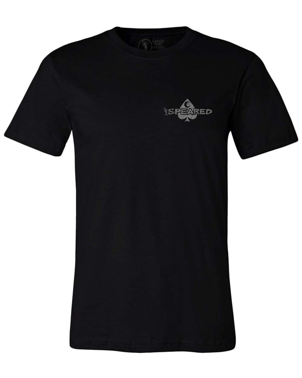 Spearfishing Skull T-Shirt: Gear Head: Black - Front