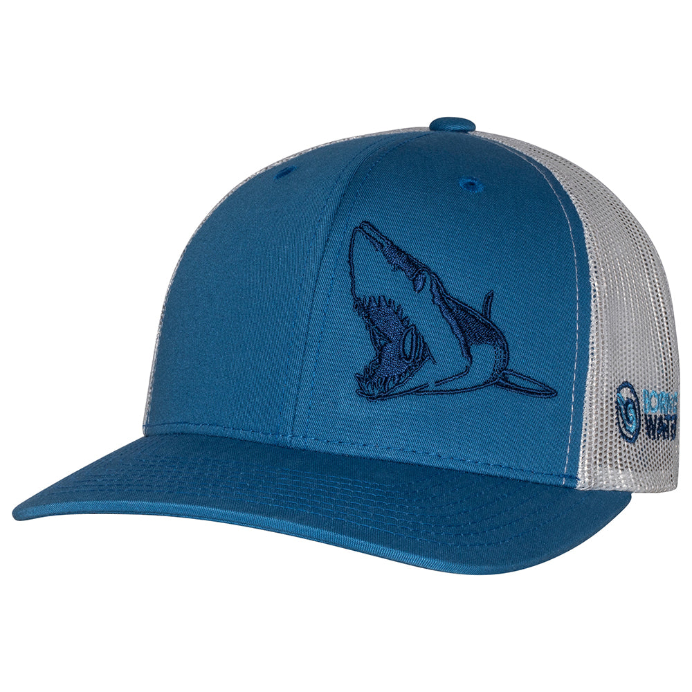 Mako Shark Scuba Diving Trucker Hat - Blue/Steel