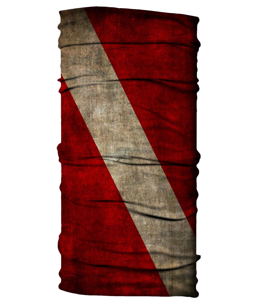 Neck Gaiter - Diver Down Flag - Grungy