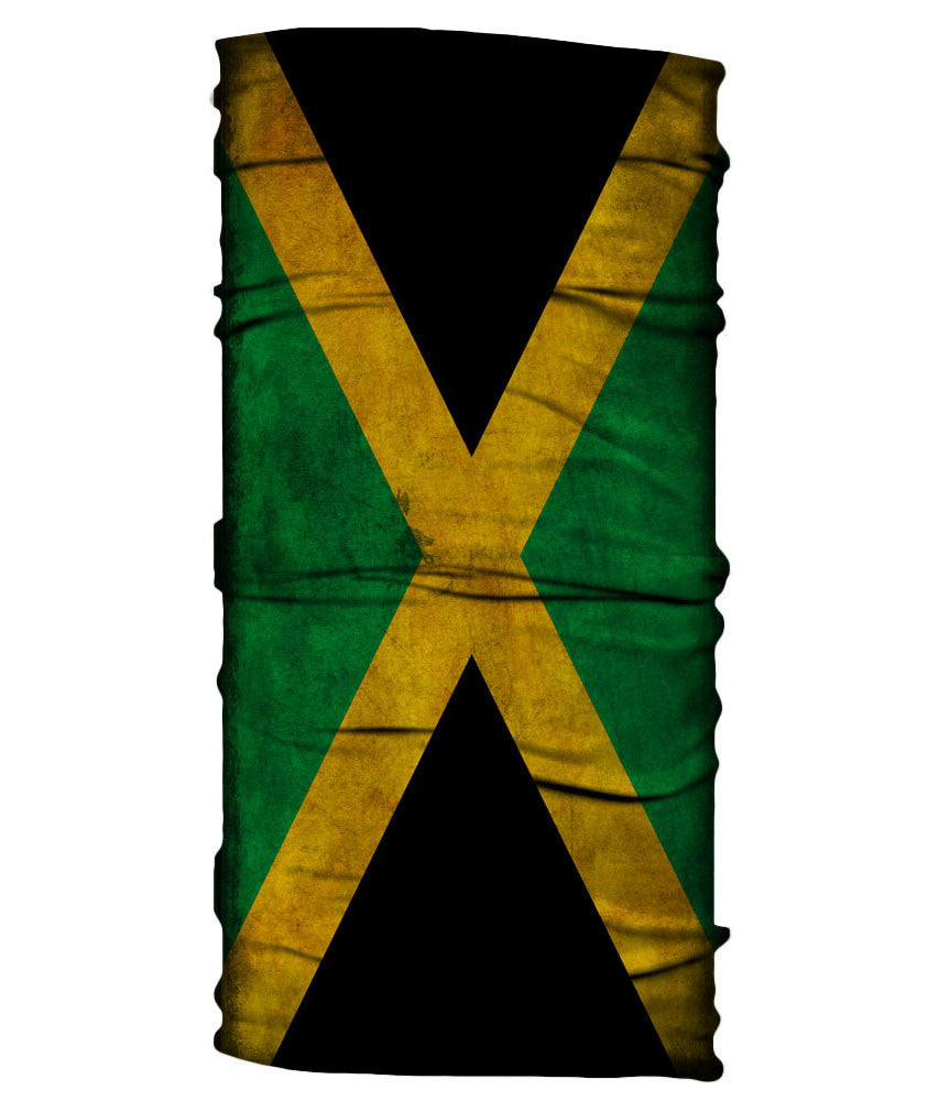 Neck Gaiter - Jamaican Flag - Grungy