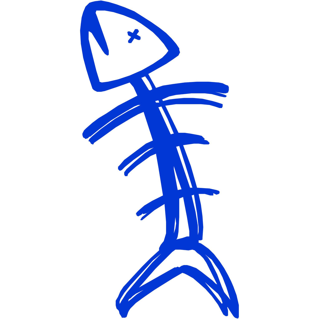 Speared Fish Decal - Blue