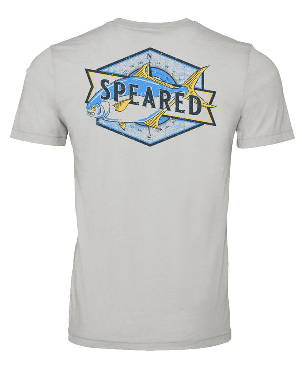 Speared Pompano T-Shirt - Silver - Back