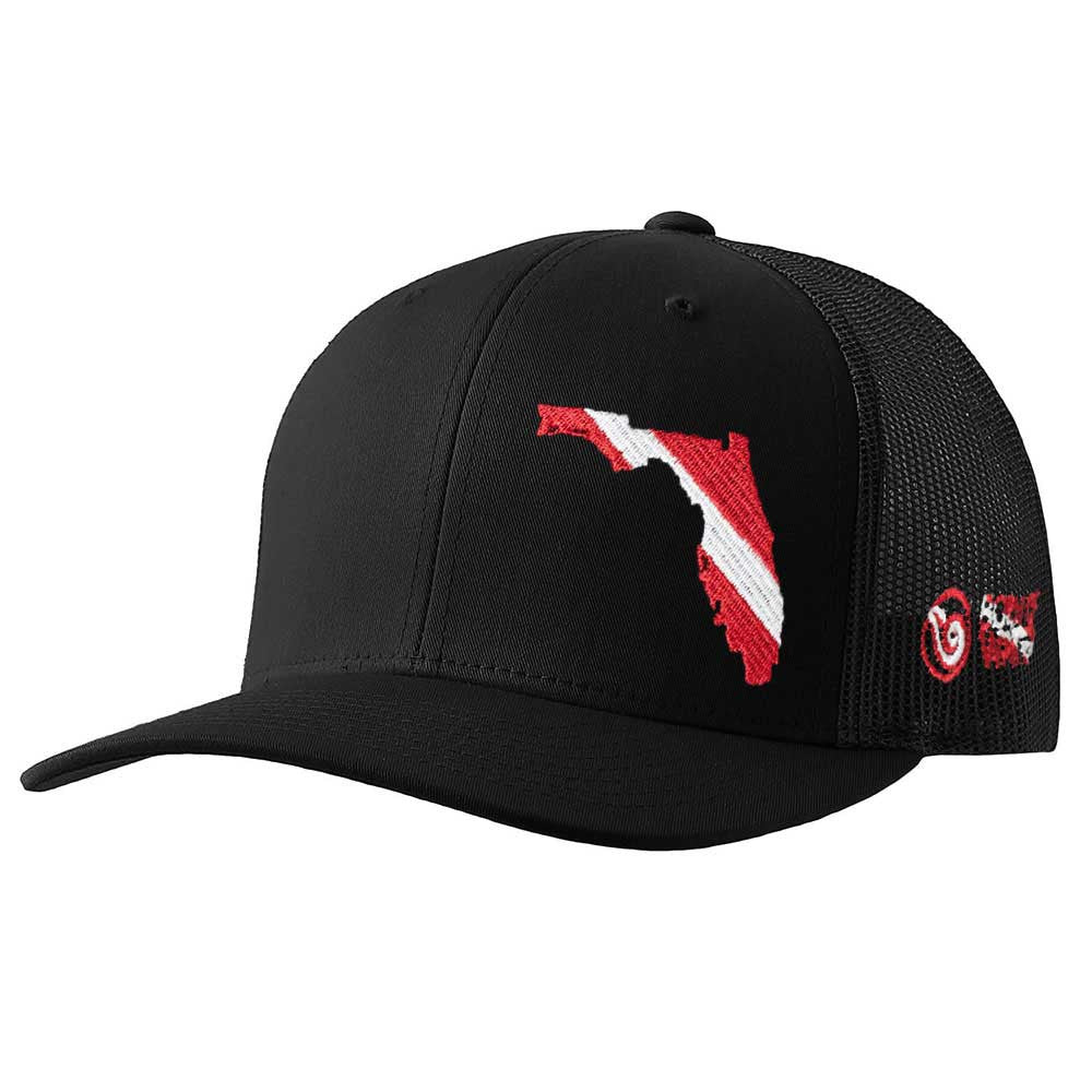 Florida Scuba Diver Down Flag Trucker Hat