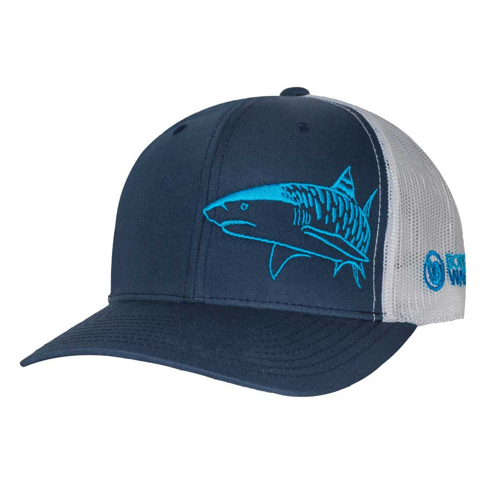 Tiger Shark Scuba Diving Trucker Hat - Navy/White